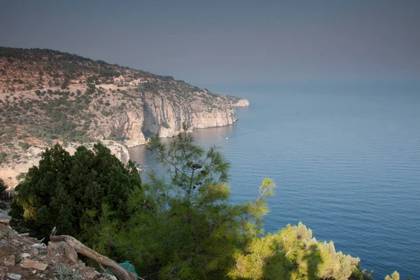 Ovanför Thassos Island Grekland Hög Upplösning Antenn Utsikt Tapet — Stockfoto