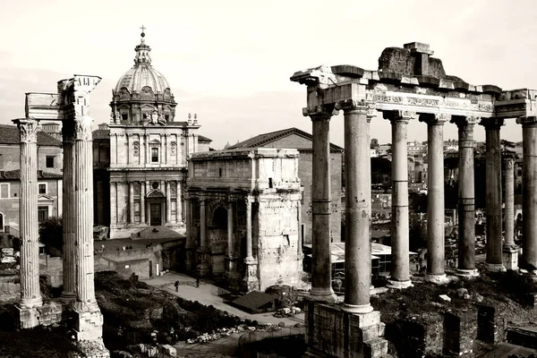 Cartolina Con Foro Romano — Foto Stock