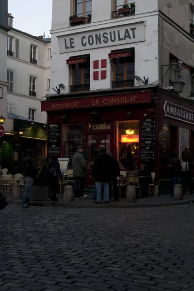 Gatan Utsikt Över Paris Stad — Stockfoto