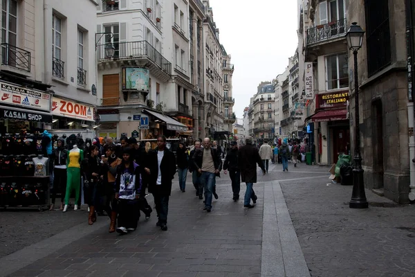 Gatan Utsikt Över Paris Stad — Stockfoto