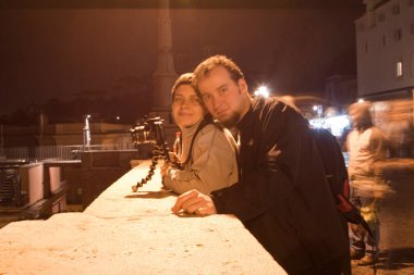 Roma, İtalya 'da turistler 