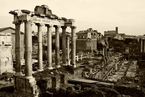 Cartolina Con Foro Romano — Foto Stock