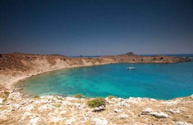 turkuaz Lindos Koyu, Rodos Adası, Yunanistan