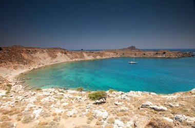 turkuaz Lindos Koyu, Rodos Adası, Yunanistan