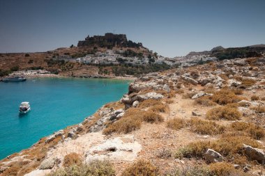 Günbatımında Lindolar, Rodos, Yunanistan