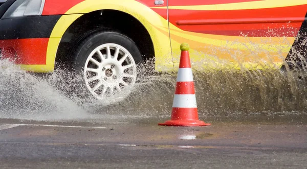 Αυτοκινητιστικό Δυστύχημα Στο Δρόμο — Φωτογραφία Αρχείου