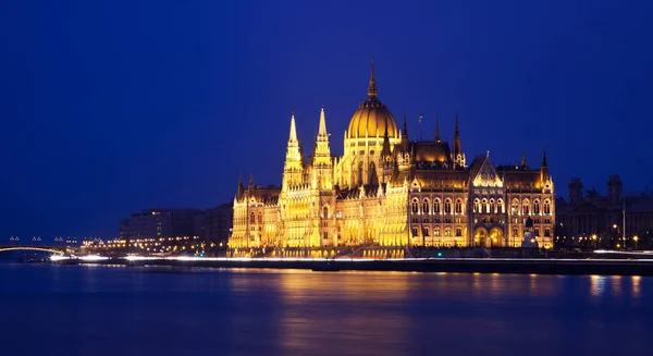 Budapest Parlament Der Nacht Ungarn — Stockfoto