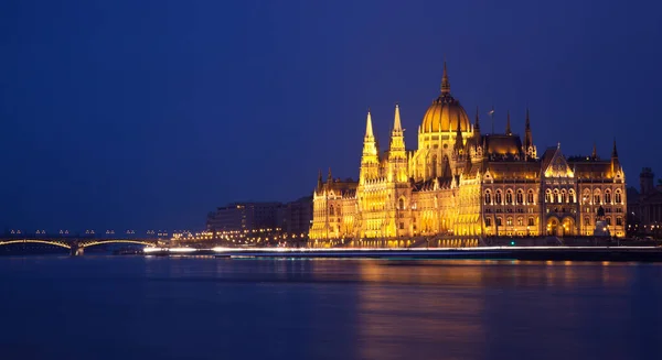 Budapest Parlamentsgebäude Der Nacht Tschechische Republik — Stockfoto