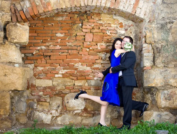 Young Couple Love Street — Stock Photo, Image