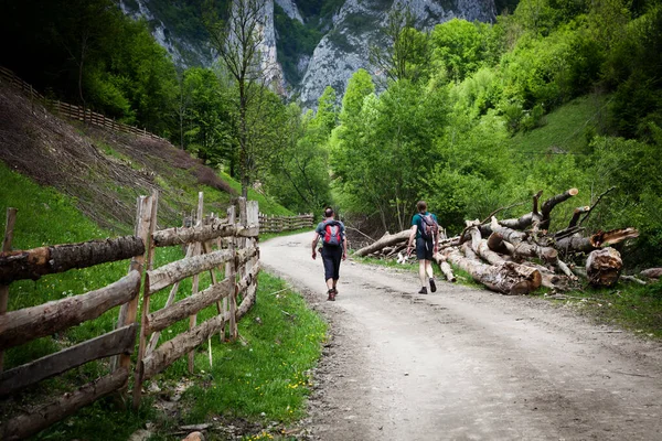 Turistická Stezka Horách — Stock fotografie