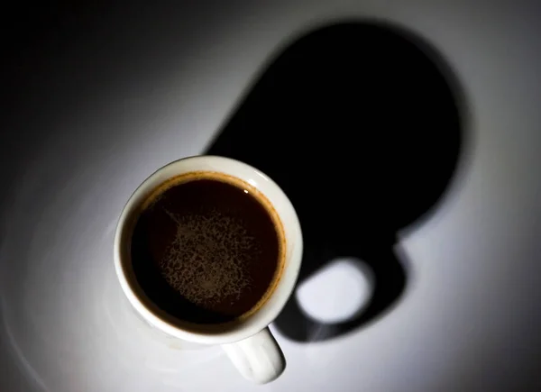 Nahaufnahme Einer Tasse Espresso Kaffee — Stockfoto