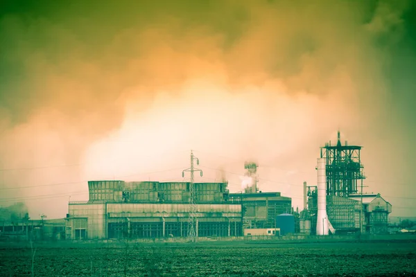 Humo Planta Ciudad — Foto de Stock