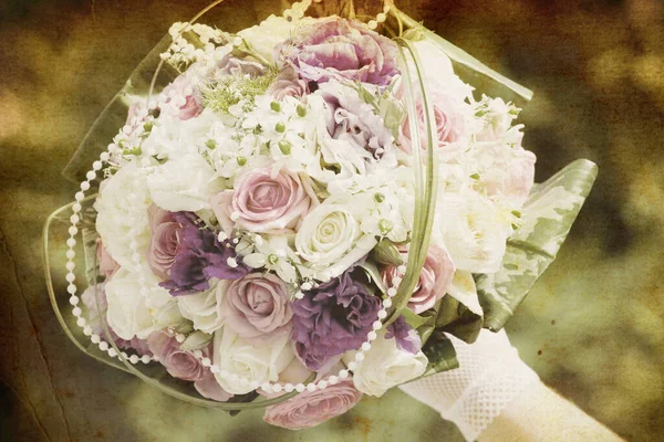 Свадебный Букет Красивыми Цветами — стоковое фото