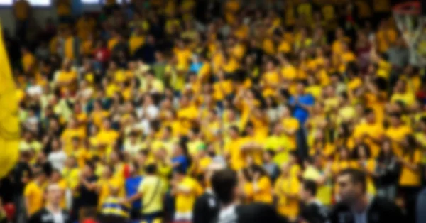 Blurred background of crowd of people in a basketball court