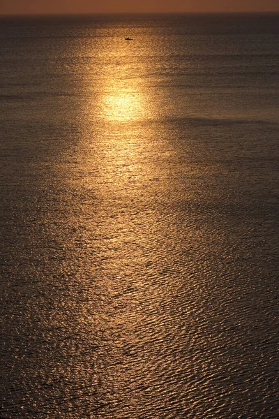 Piękny Zachód Słońca Nad Morzem Plaży — Zdjęcie stockowe