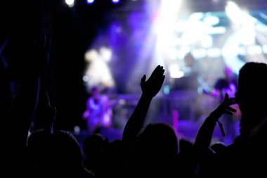 Konserde el kaldıran kalabalık - yaz müzik festivali