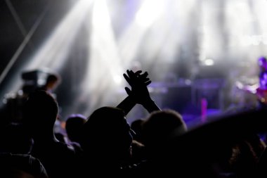 Konserde el kaldıran kalabalık - yaz müzik festivali