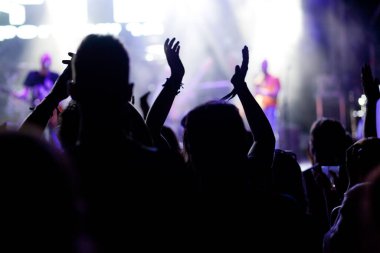 Konserde el kaldıran kalabalık - yaz müzik festivali