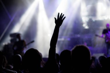 Konserde el kaldıran kalabalık - yaz müzik festivali