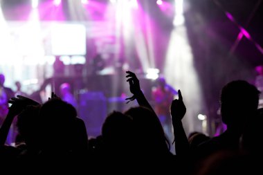 Konserde el kaldıran kalabalık - yaz müzik festivali