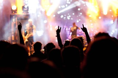 Konserde el kaldıran kalabalık - yaz müzik festivali