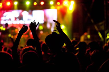 Konserde el kaldıran kalabalık - yaz müzik festivali