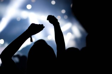 Konserde el kaldıran kalabalık - yaz müzik festivali