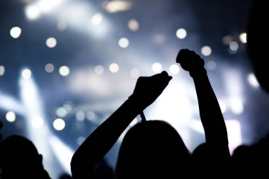 Konserde el kaldıran kalabalık - yaz müzik festivali