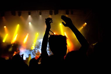 Konserde el kaldıran kalabalık - yaz müzik festivali