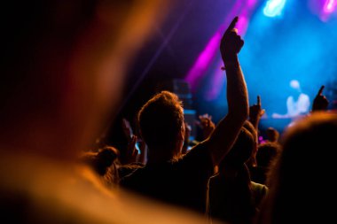 Konserde el kaldıran kalabalık - yaz müzik festivali