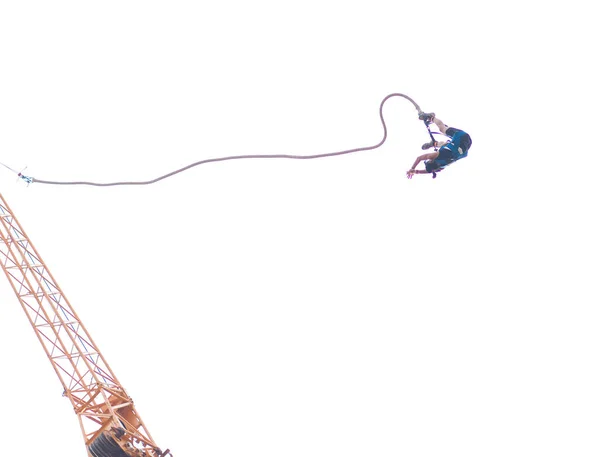 Άνθρωπος Πηδάει Στο Σχοινί — Φωτογραφία Αρχείου