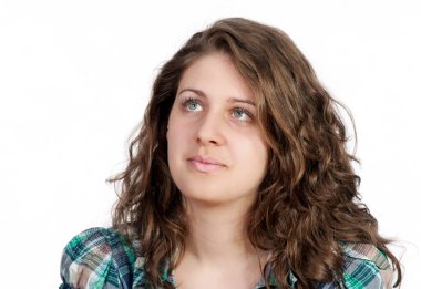 Genç ve güzel bir kadının portresi