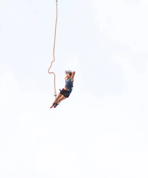 Woman Jumping Rope — Stock Photo, Image