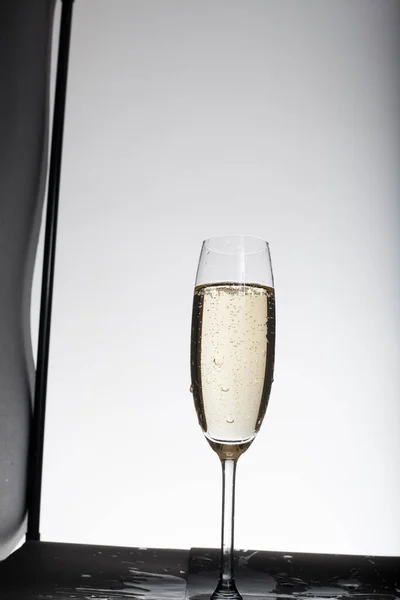Champagne Glasses Light Background — Stock Photo, Image