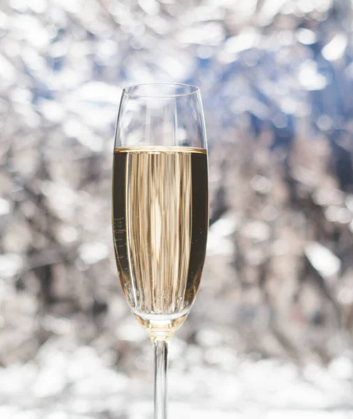 Champagne Glasses Festive Background — Stock Photo, Image