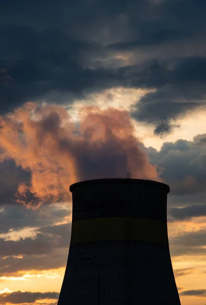 Humo Fábrica Que Sale Contaminación Chimenea Calentamiento Global —  Fotos de Stock