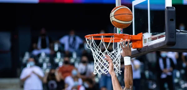 Basketbal Gaat Door Ring Een Sportarena — Stockfoto