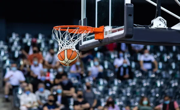 Basketbal Gaat Door Ring Een Sportarena — Stockfoto