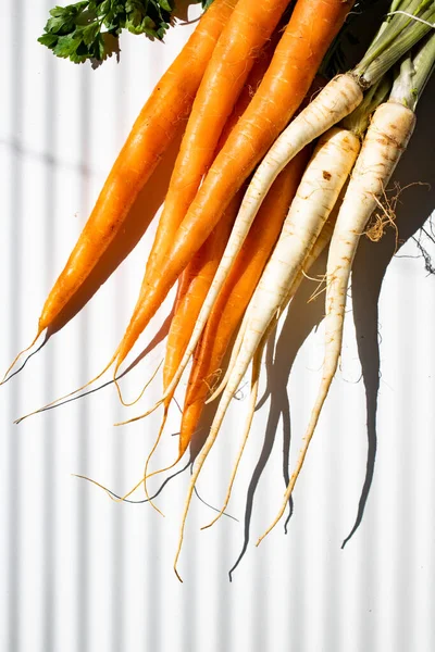 Пучок Свіжої Моркви Петрушки — стокове фото