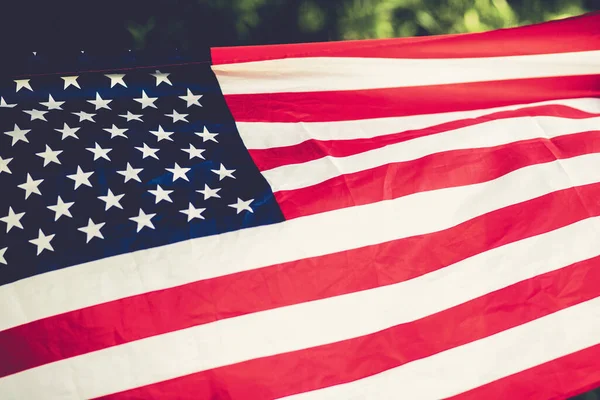 Woman Holding Flag Independence Day — Stock Photo, Image