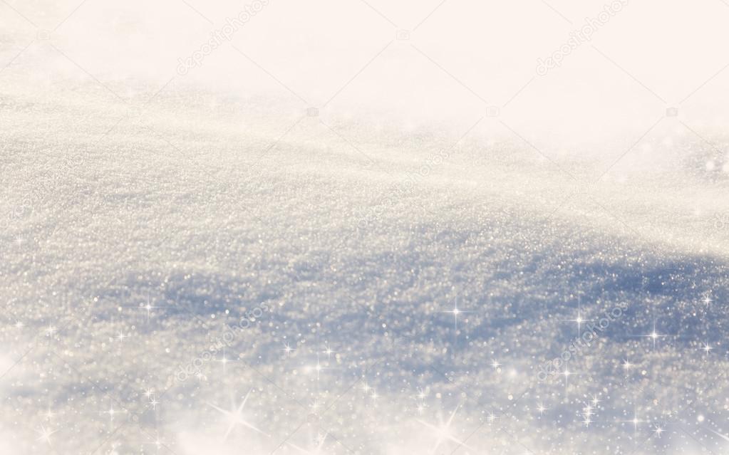 Christmas background of fresh snow 