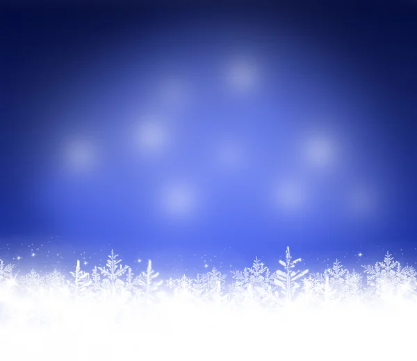 Fondo abstracto de Navidad con copos de nieve blancos —  Fotos de Stock