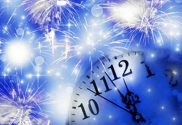 New Year's at midnight — Stock Photo, Image