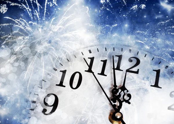 New Year's om middernacht — Stockfoto