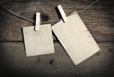 Boş bir clothesline kartlarına 