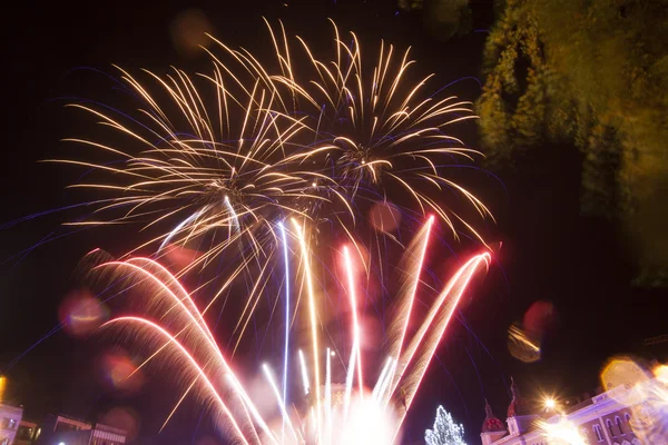 Fuochi d'artificio colorati — Foto Stock