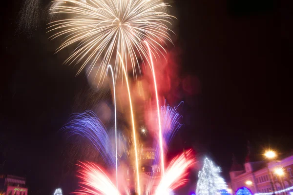 Fuochi d'artificio colorati — Foto Stock