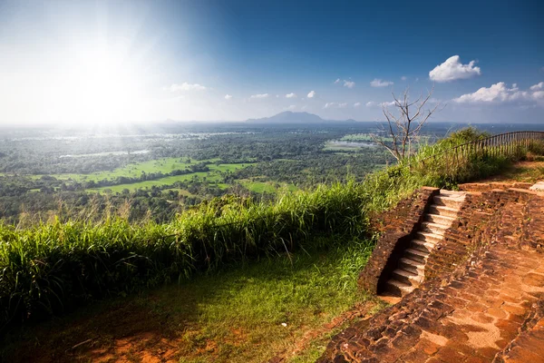 Widok z Sigiriya Lion Rock twierdzy w Sri Lanka — Zdjęcie stockowe