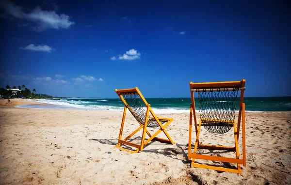 Beach chairs — Stock Photo, Image