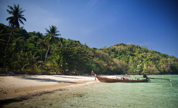 Longtail boats on the beautiful beach, Thailand — Stock Photo, Image